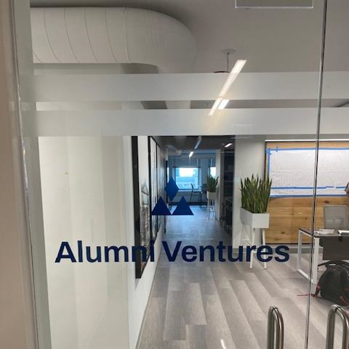 Interior Door Graphic for Alumni Ventures